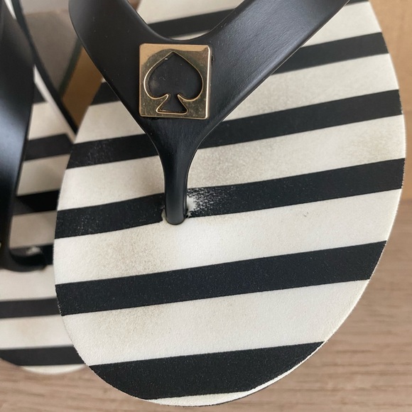 Kate Spade ♠️ Black/White Women Slide Slippers - SZ 5-6 - Picture 10 of 14